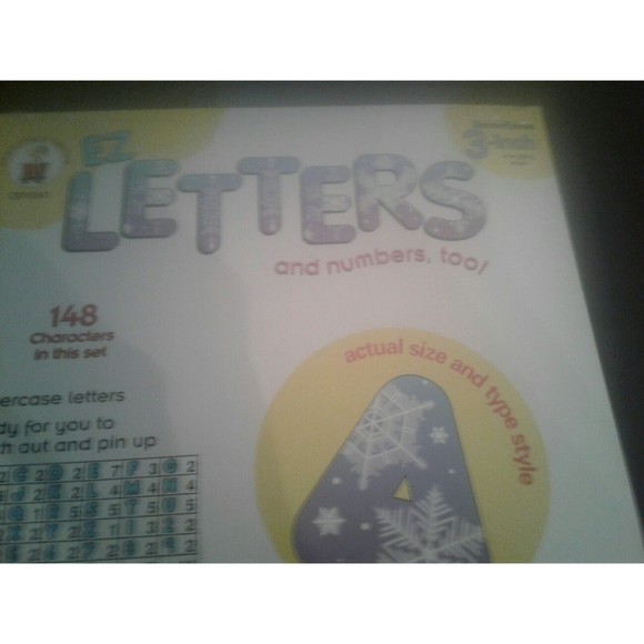 Snowflakes EZ Letters Number Combo Pack by Carson-Dellosa Publishing 3 In 148 pc - Picture 4 of 11